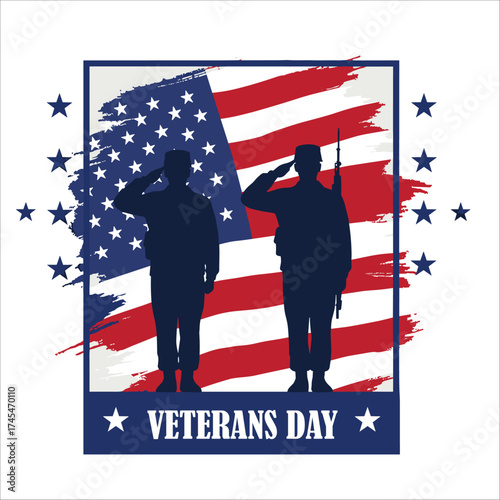 Veterans Day. honor heroes, Holiday concept. Template for background, banner, card, poster with text inscription