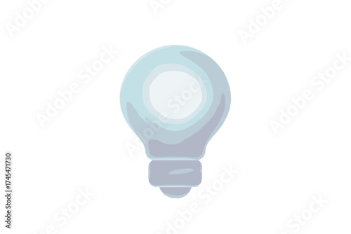 Stylized glowing light bulb icon symbolizing creativity, innovation, and bright ideas