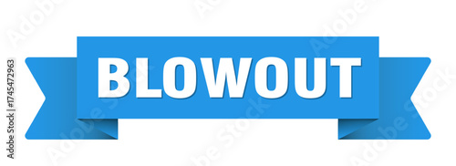 blowout ribbon isolated on transparent background. blowout ribbon