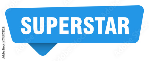 superstar sticker. superstar blue sign isolated on transpatent background