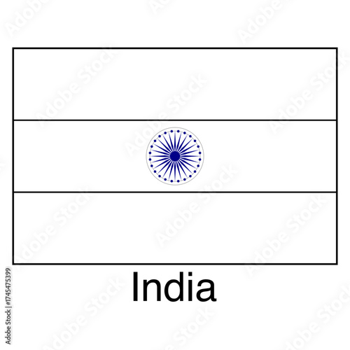 flag of India line