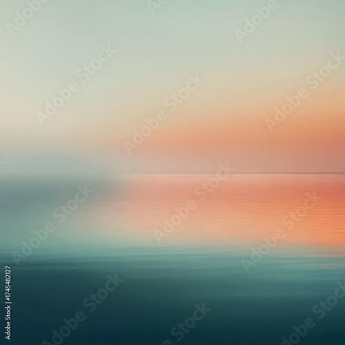 Abstract blurred landscape featuring a blend of soft colors in a serene and tranquil composition