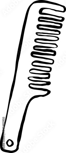 Barber Shop comb  hand drawn Illustration