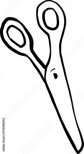 Barber Shop scissors hand drawn Illustration