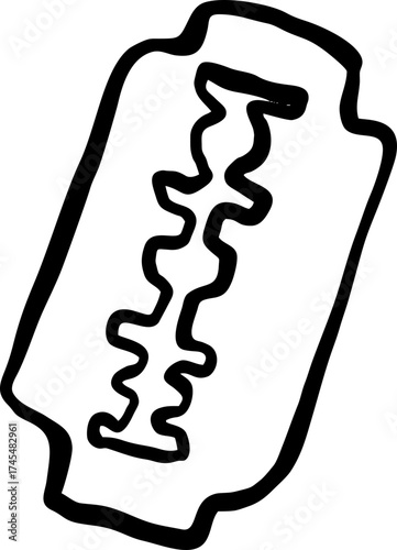 Barber Shop razor Hand Drawn Illustration