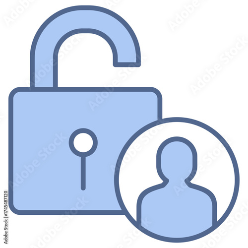 Acces Control Blue Icon