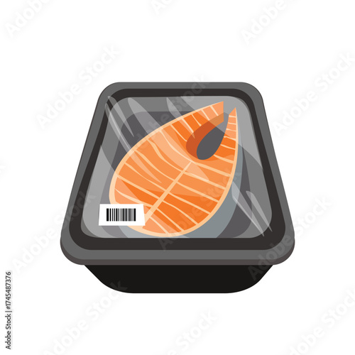 Ready to Cook Fish. Sliced Fish Fillet. Seafood Fish Fillet Meat Illustration. Fish Fillet Illustration. Salmon illustration.