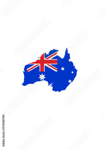 Australia Map with Flag.ai