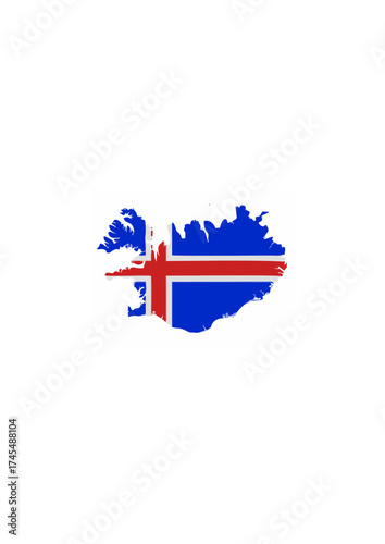 Map and flag of iceland.ai