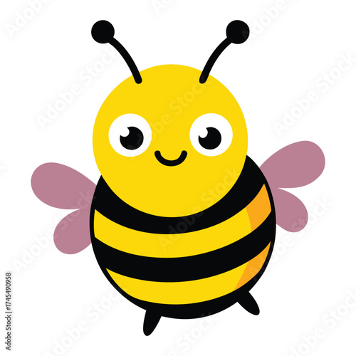 bee, bumblebee, cartoon, yellow, black, insect, nature, flying, wings, honey, hive, cute, character, animal,