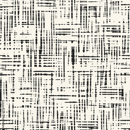 Monochrome Dotted Line Subtle Checked Pattern