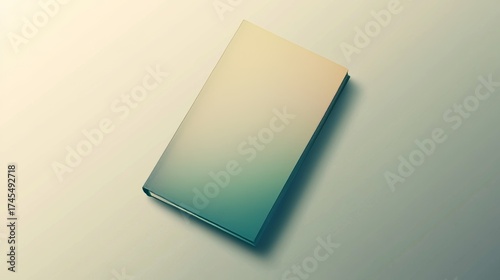 Minimalist Closed Book Cover on Gradient Background with Subtle Lighting and Shadows