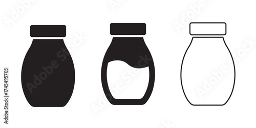 Vector jars isolated on white background