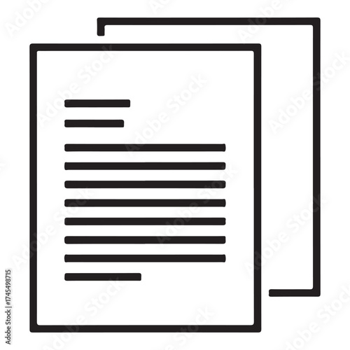 Two documents or pages stacked, one slightly behind the other