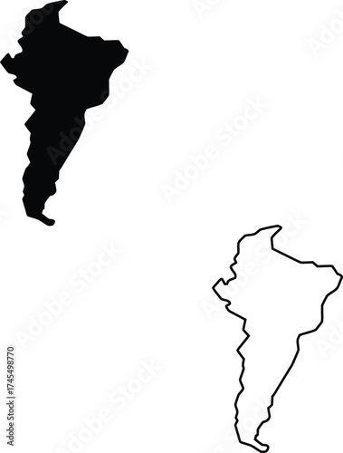 Distinct black fill and outline show the elongated geographical footprint of an unidentified territory against white