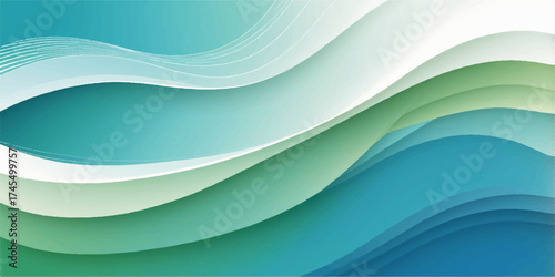 Abstract blue wave background illustration with a futuristic curve pattern and gradient light technology design