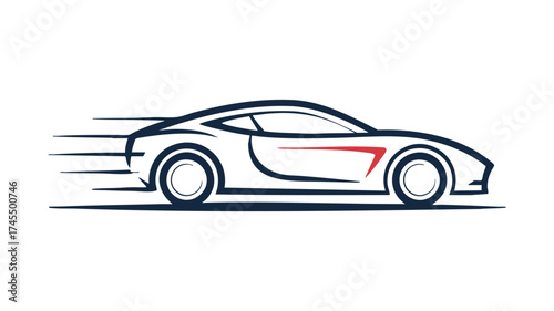 Sleek sports car design symbolizing speed and automotive excellence dynamic motion graphic