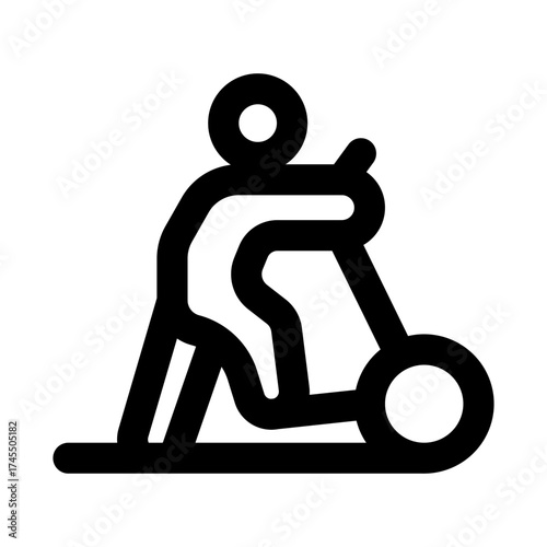 Minimal Kick Scooter Icons. Flat style illustrations of scooters, transport, and urban mobility.