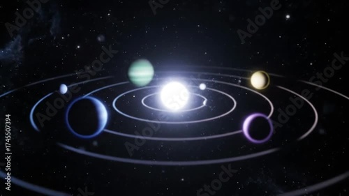 Wallpaper Mural Mysteries of the Solar System, An Animated Journey Through Orbiting Planets Torontodigital.ca