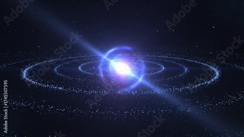 Wallpaper Mural Cosmic ballet, Ethereal galaxy formation and sparkling celestial rotation Torontodigital.ca