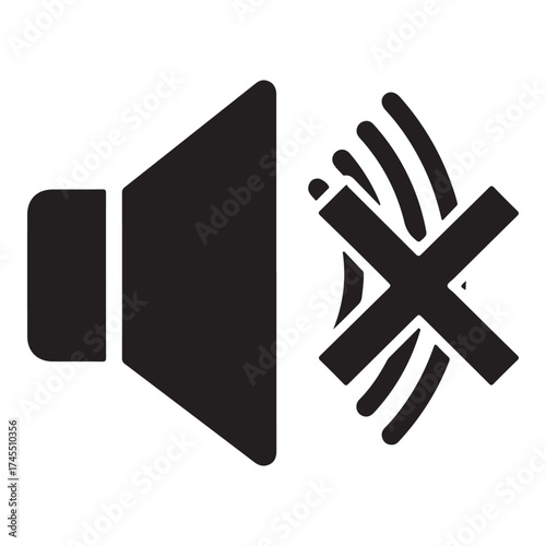 Mute speaker icon indicating no sound output