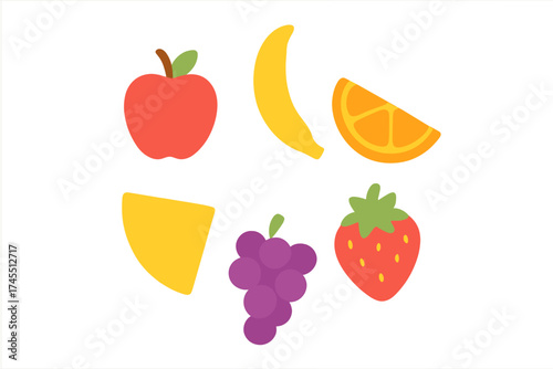Vibrant collection of fresh whole and sliced fruits including apple banana orange pineapple grapes strawberry