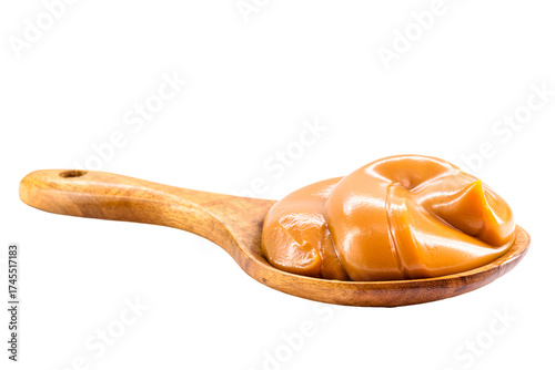 dulce de leche, Brazilian sweet made with condensed milk, used as a filling for cakes, isolated white background
