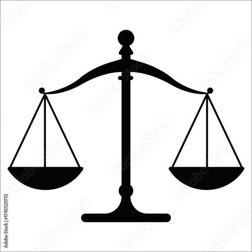 Scales of justice symbolize legal balance and fairness vector