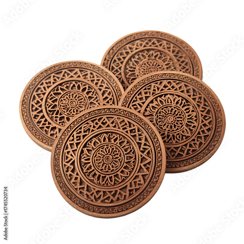 round ceramic plate isolated