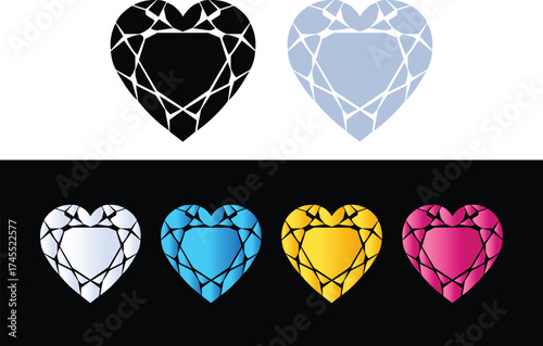 new colorful diamond icon bundle