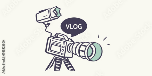 Bold, Modern Logotype Icon for Vlog or Video Channel
