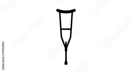 Patient crutch black white