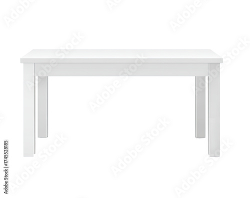 White rectangular table