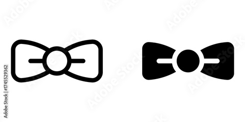 ribbon vector icon, hair clip