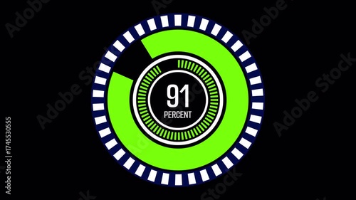 Full Progress 100 Percent Icon – Animation Alpha Loop