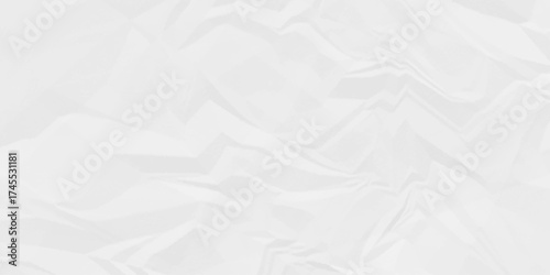 Creased abstract white document antique canvas old paper crumple texture wrinkle parchment empty letter texture.	