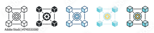 Interoperability Icon Set Multiple Style Collection