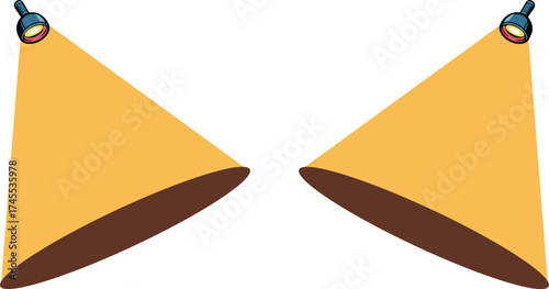Theater and Performance Lighting Graphic on White Background