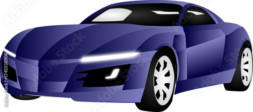 blue sports car