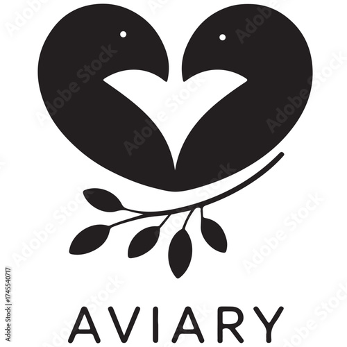  Love Bird Heart Logo design