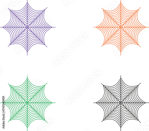 web spider vector for Halloween