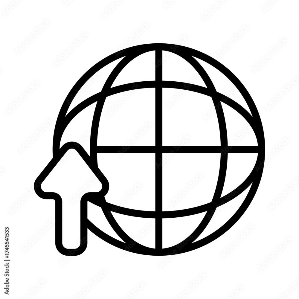 Naklejka premium Web Update line icon