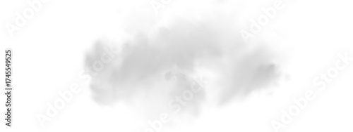 Panel kuchenny z motywem Realistic white cloud or smoke. White fog or smoke on transparent background. PNG image 