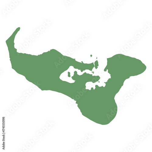 map of Tonga green