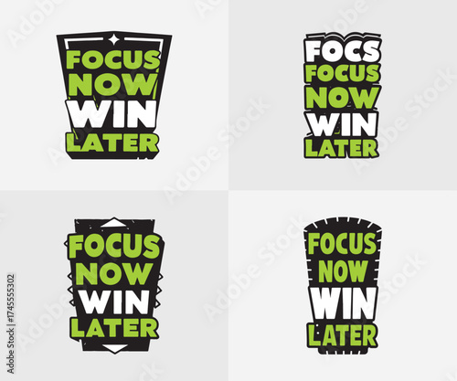 Typographic t-shirt design with some variants of motivational quotes