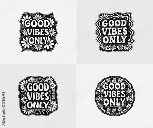 Typographic t-shirt design with some variants of motivational quotes
