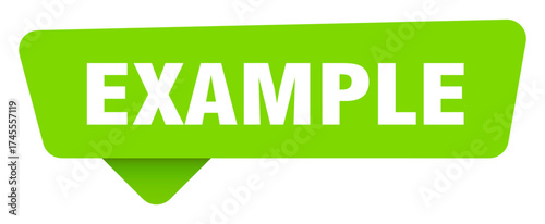 example green sign isolated on transpatent background. example sticker
