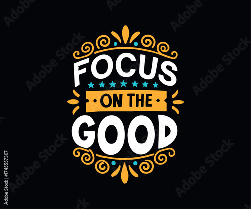 Typographic t-shirt design with some variants of motivational quotes