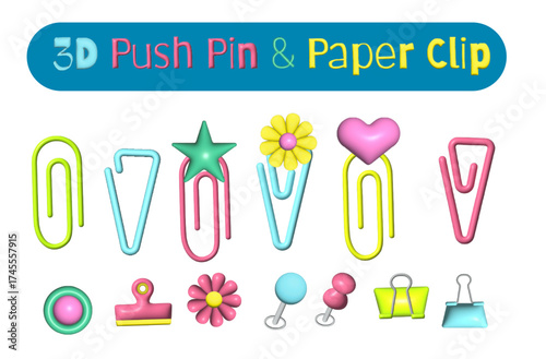 3D set of colorful alphabet