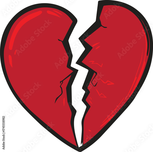 Broken heart vector